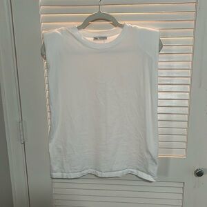 Zara T-shirt with Shoulder Pads Size Medium